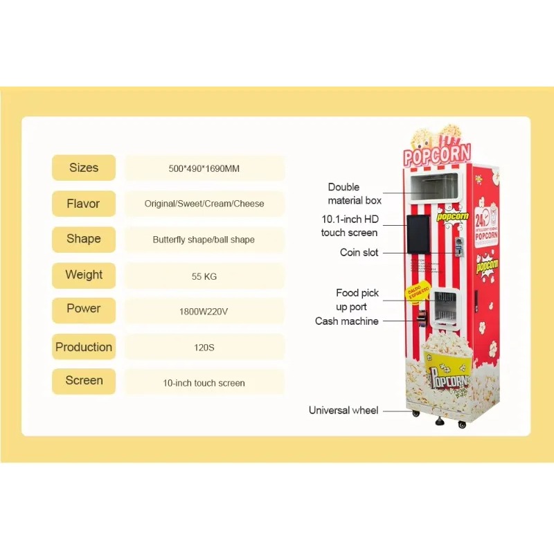 Máquina Expendedora de Palomit - Popcorn Vending Machine reseña y precio