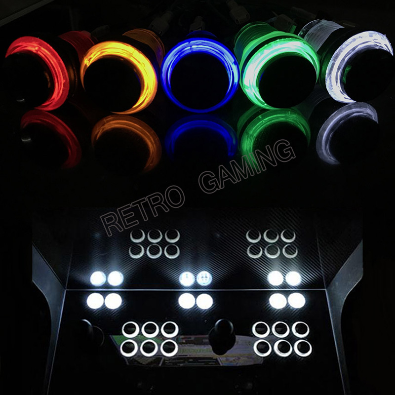 12 Uds. Botón pulsador LED Arc - Arcade Button Pcb reseña y precio